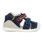 Leather Sandals 232143-A Blue