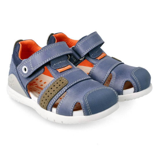 Leather Sandals 212188 Blue