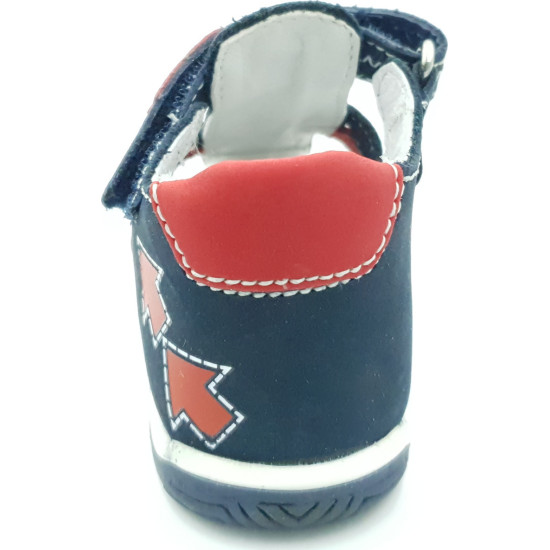 Adams 159AD Leather Slippers blue-red